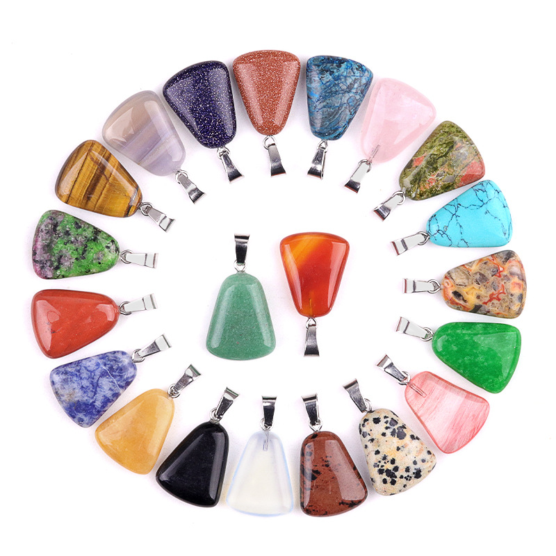 20 개/가방 조각 화이트 크리스탈 원시 스톤 펜던트  - Crystal Pendant Necklace Natural Stone 리뷰 및 가격