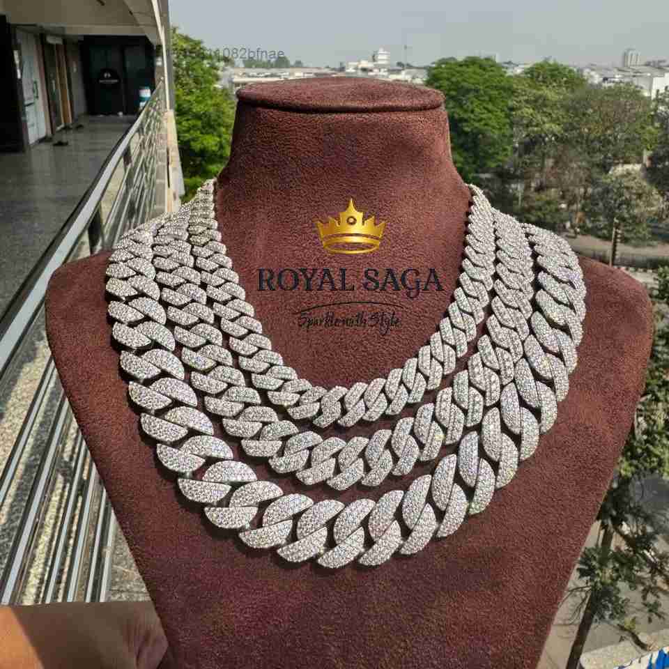 맞춤형 12mm/15mm/18mm 925 실버 모이사나 - Cuban Link Chain 12Mm 리뷰 및 가격