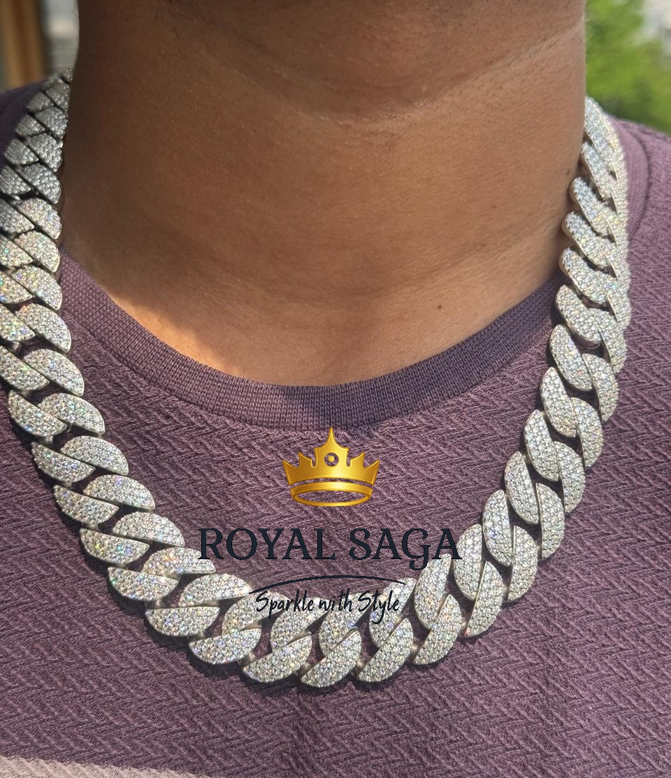맞춤형 12mm/15mm/18mm 925 실버 모이사나 - Cuban Link Chain 12Mm 리뷰 및 가격