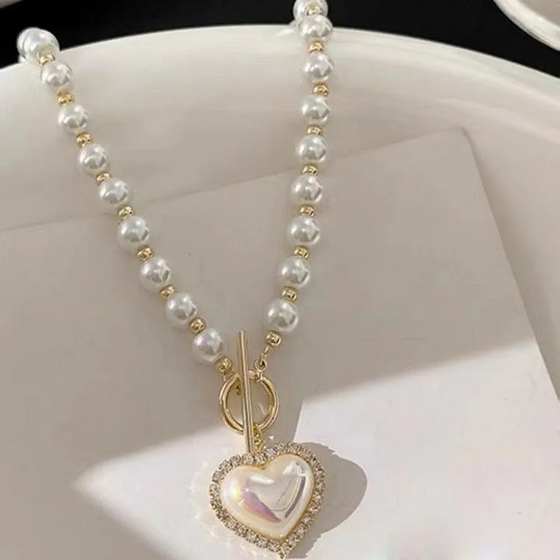 새로운 빈티지 스타일 모조 진주 초커 목걸이 여성용 심 - Pearl Choker Necklace Vintage 리뷰 및 가격