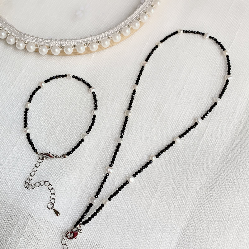 패션 치유 보석 2MM 작은 검은 흑요석 돌 크리스탈  - Pearl Choker Necklace Vintage 리뷰 및 가격