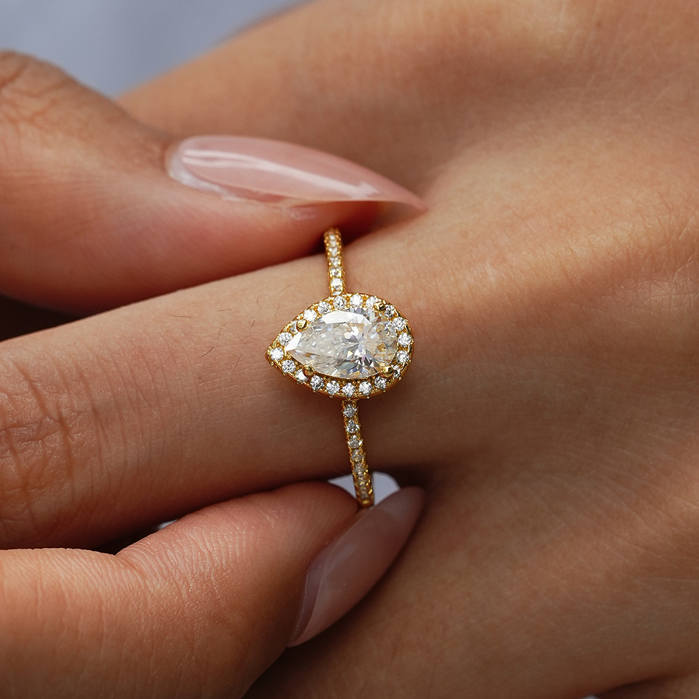 KyanGem 리얼 18K 골드 Moissanite 반 - Moissanite Engagement Ring 1 Carat 리뷰 및 가격