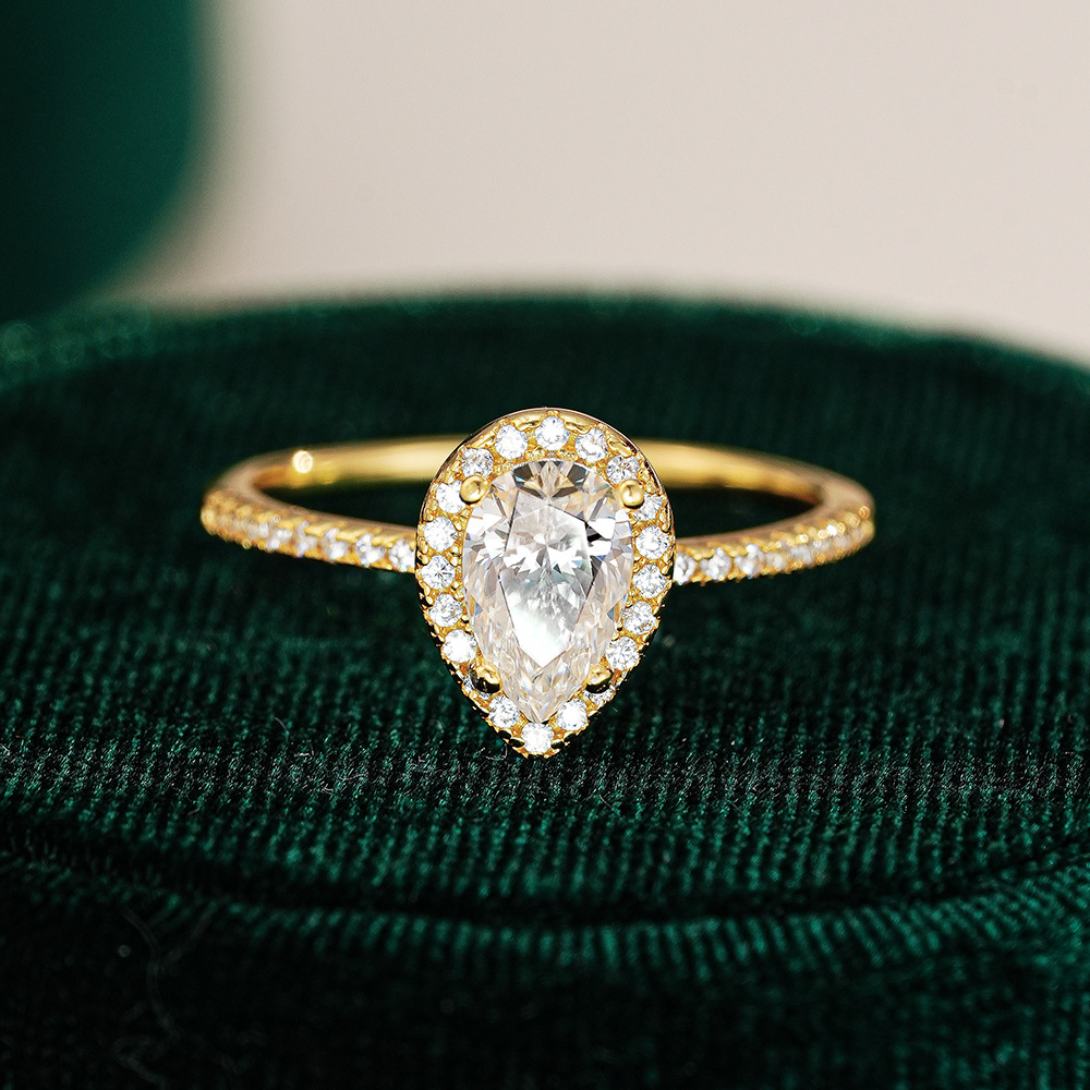 KyanGem 리얼 18K 골드 Moissanite 반 - Moissanite Engagement Ring 1 Carat 리뷰 및 가격