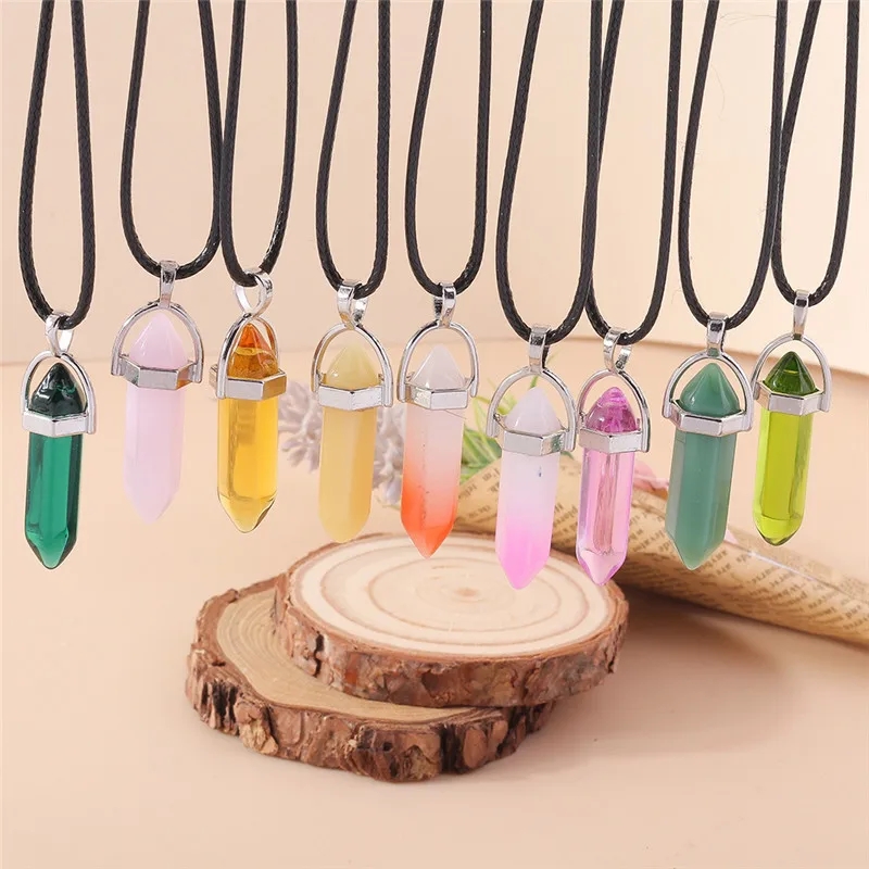 여자를위한 천연 석재 목걸이 석영 오팔 자수정 핑크 크 - Crystal Pendant Necklace Natural Stone 리뷰 및 가격