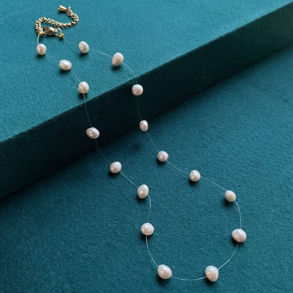 여성용 천연 담수 진주 목걸이, 수제 불규칙 바로크 진 - Pearl Choker Necklace Vintage 리뷰 및 가격