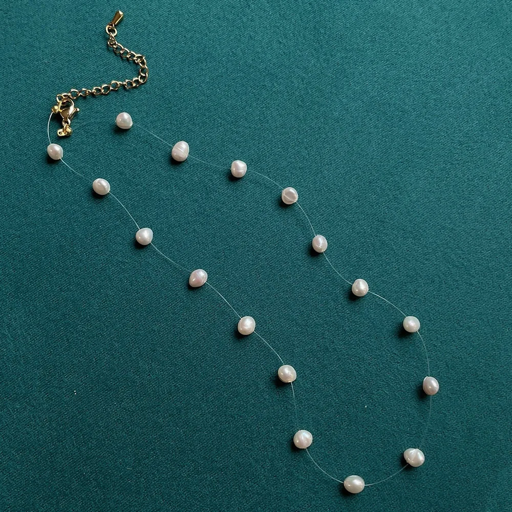 여성용 천연 담수 진주 목걸이, 수제 불규칙 바로크 진 - Pearl Choker Necklace Vintage 리뷰 및 가격