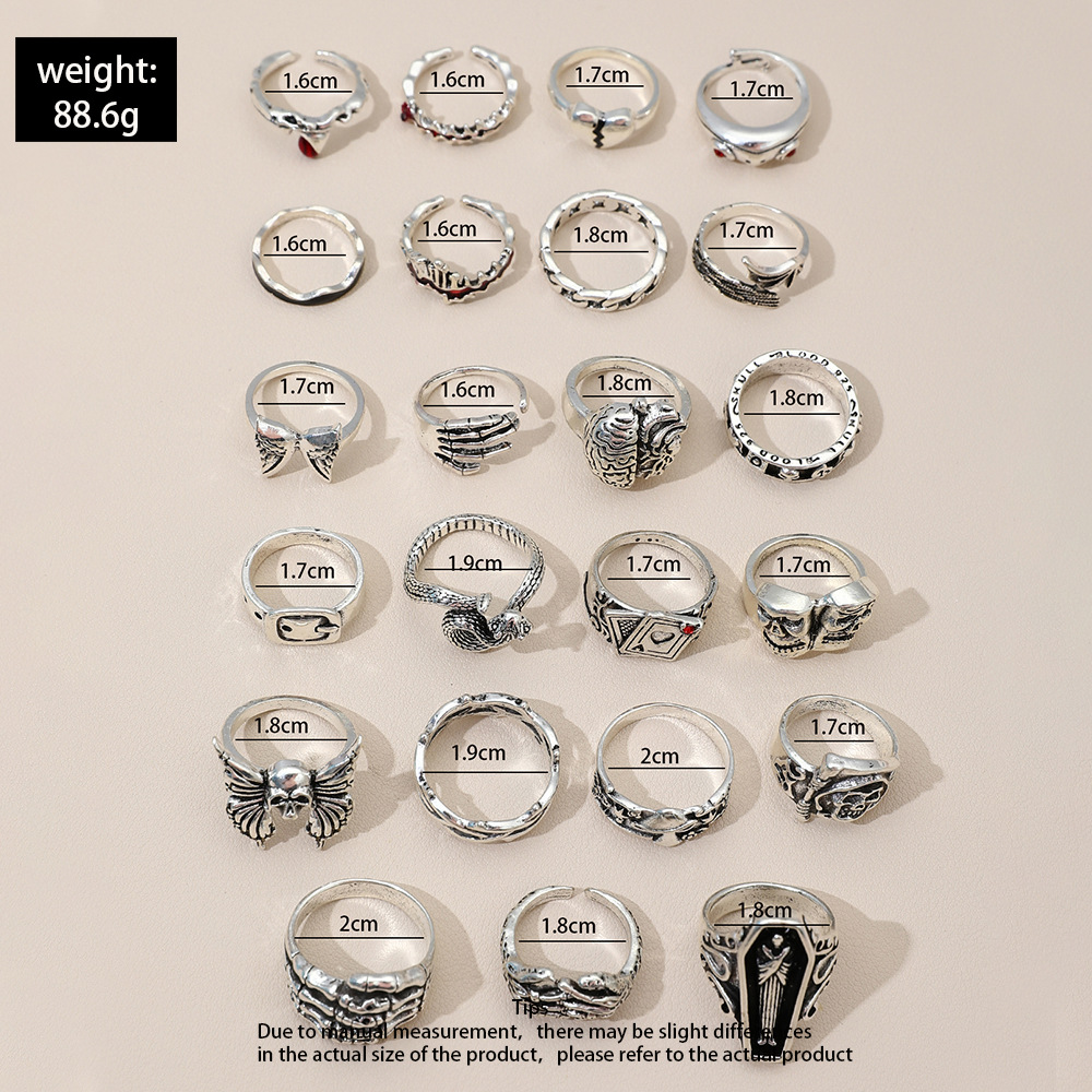 23개 세트의 펑크 스타일 기하학적 디자인 너클 링,  - Vintage Punk Knuckle Rings Set 리뷰 및 가격