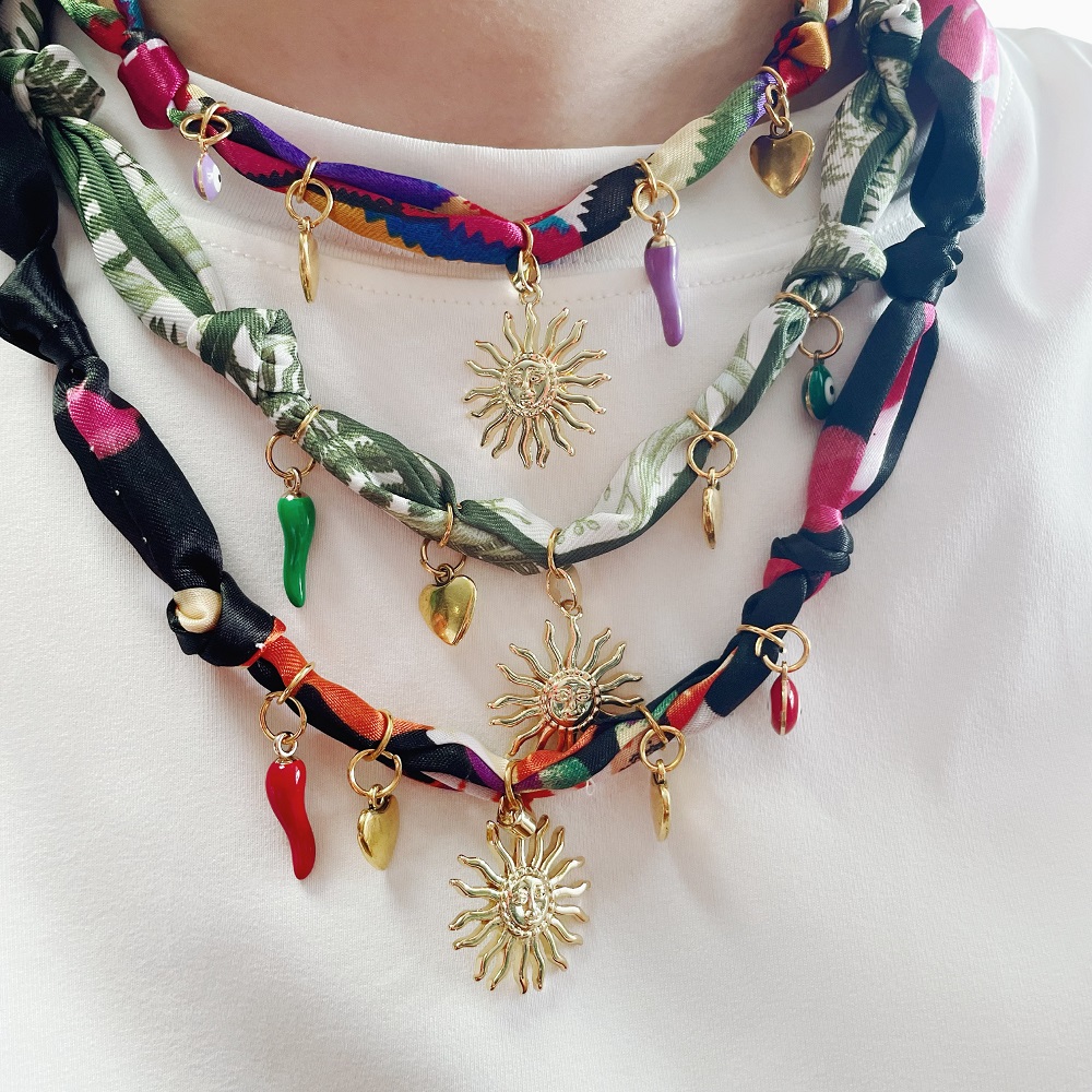 골든 선 참스 스카프 목걸이 조절 가능한 초커 하트,  - Pearl Choker Necklace Vintage 리뷰 및 가격