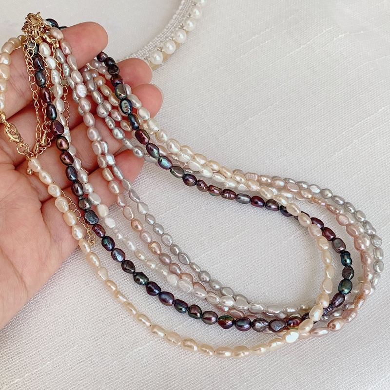 여성용 천연 담수 진주 목걸이, 작고 불규칙한 진짜 바 - Pearl Choker Necklace Vintage 리뷰 및 가격