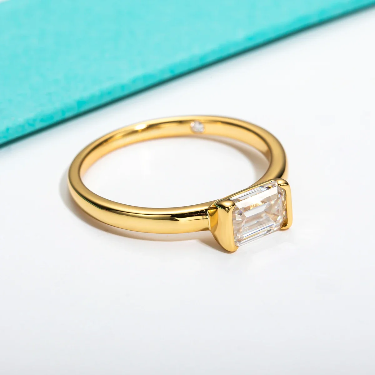 FCGJHW 1캐럿 에메랄드 컷, D 컬러 모이사나이트 - Moissanite Engagement Ring 1 Carat 리뷰 및 가격
